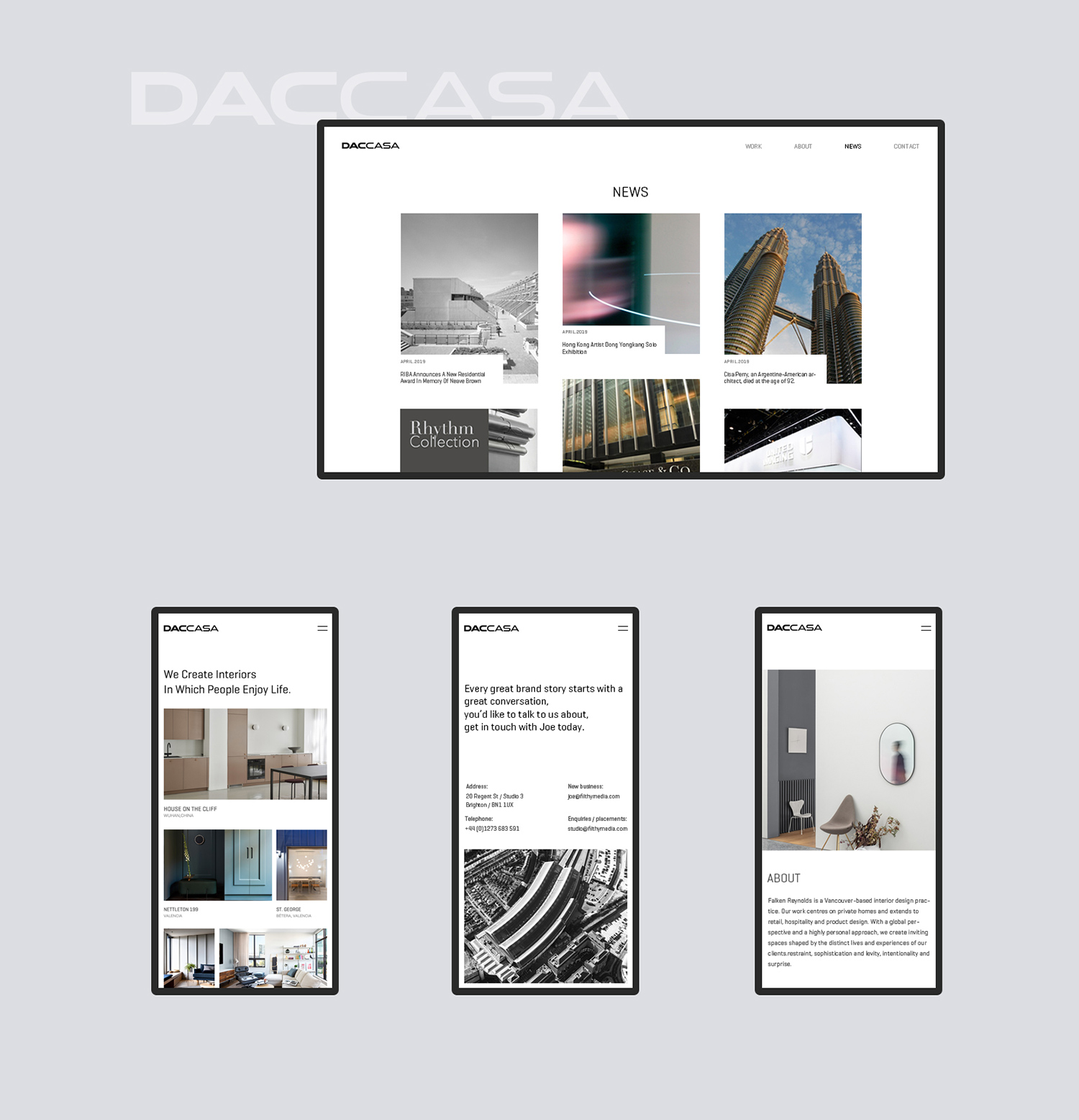 网站建设|UI设计|DACCASA官网建设