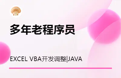 VBA软件开发EXCEL工具调整J*A项目开发老程序员