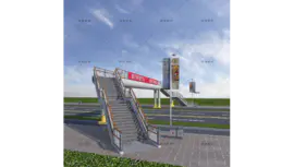 厂区天桥建筑3D建模效果图