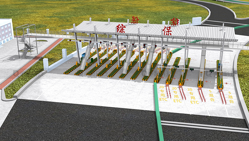 智慧水利园区机场3D建模室外场景效果图渲染3d楼宇可视化