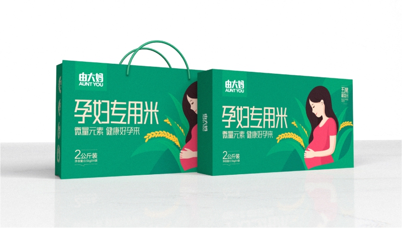 五常稻香米礼盒包装设计