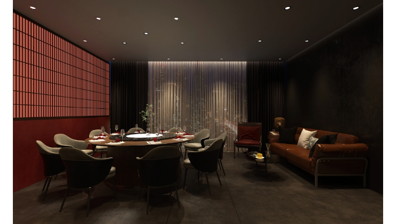 餐飲<hl>店面</hl>設(shè)計餐廳會所包房設(shè)計室內(nèi)設(shè)計效果圖施工圖