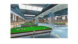 台球俱乐部设计效果图施工图室内设计<hl>cad</hl>