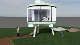 移动房设计外观结构圆形民宿房太空舱苹果舱