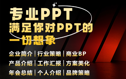 专业PPT制作设计、动态美化、内容重构、排版优化