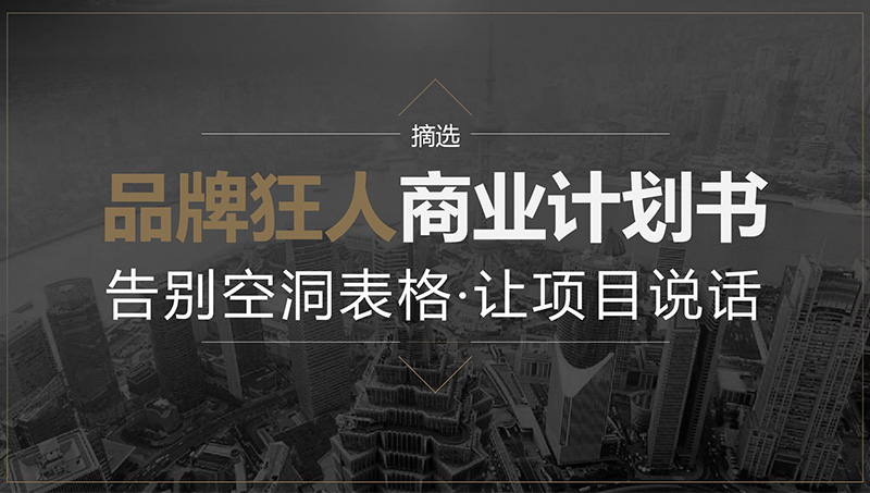 B端企業(yè)招商路演商業(yè)計(jì)劃書(shū)策劃文案商業(yè)概念定位