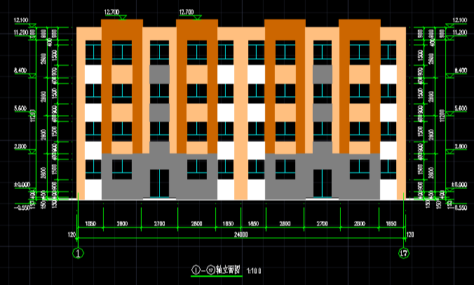 某四层建筑住宅施工图