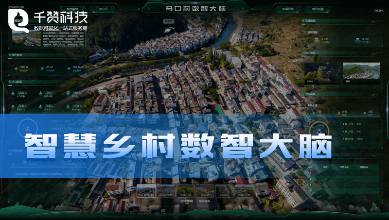 智慧鄉(xiāng)村傾斜實(shí)景<hl>VR</hl>3D效果圖數(shù)字城市數(shù)智大腦數(shù)據(jù)可視化