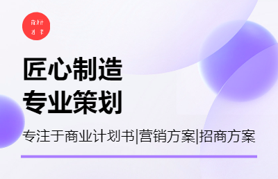 側(cè)重于策劃，商業(yè)計劃書服務(wù)