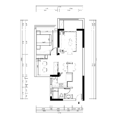 cad家装施工图代画 酷家乐效果图 装修设计