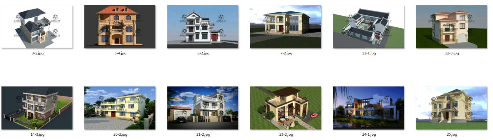 新中式别墅设计欧式自建房现代自建房四合院名宿酒店公寓设计