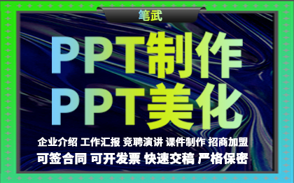 PPT设计定制作演讲工作汇报路演招商课件企业介绍