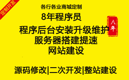 程序<hl>后台</hl>安装升级维护 服务器搭建提速 <hl>网站</hl>建设