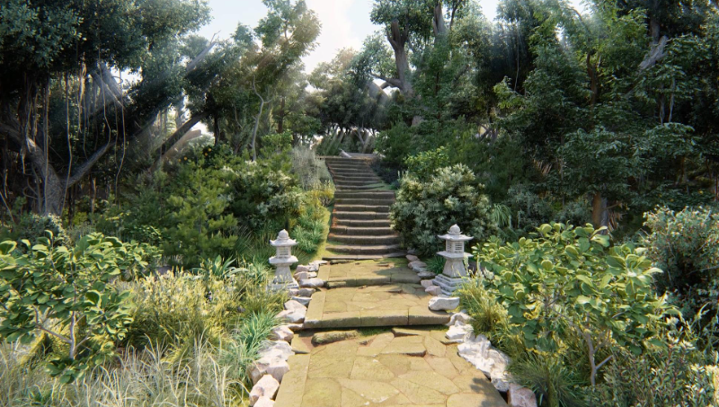 寫實三維場景，三維自然場景