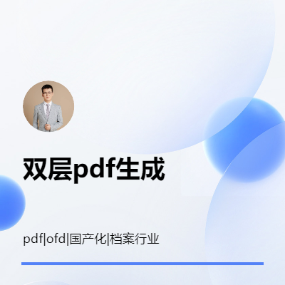 档案双层pdf ofd生成，支持国产化