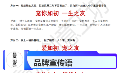 寵物品牌宣傳語【曼泥創(chuàng)意】