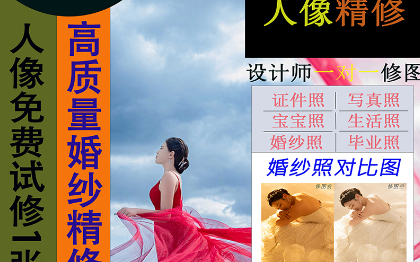 人像精修（婚紗照、寫真照、登記照等）
