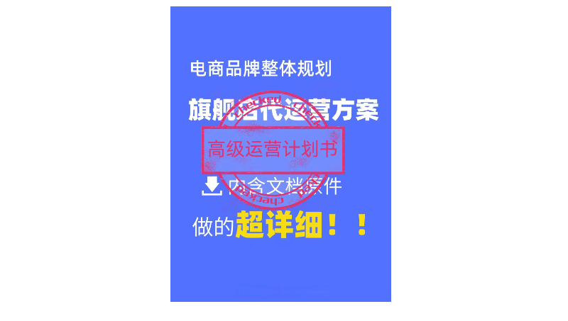 品牌运营<hl>计划书</hl>