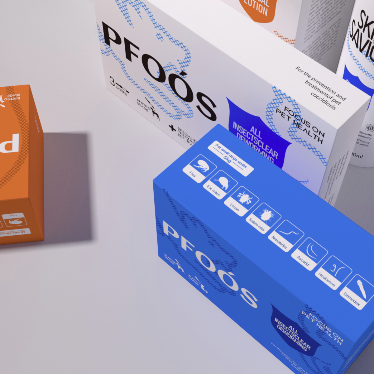 派福斯—宠物药品包装盒瓶贴设计