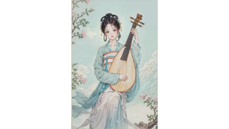 大唐美女琵琶奏樂(lè)