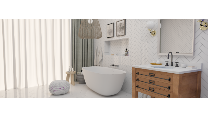 浴缸产品3D宣传效果图