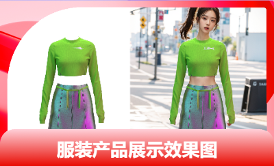 給特定服裝產(chǎn)品產(chǎn)出帶模特的<hl>商品</hl>展示效果圖