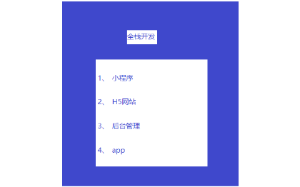 小程序，后管，H5，全栈开发