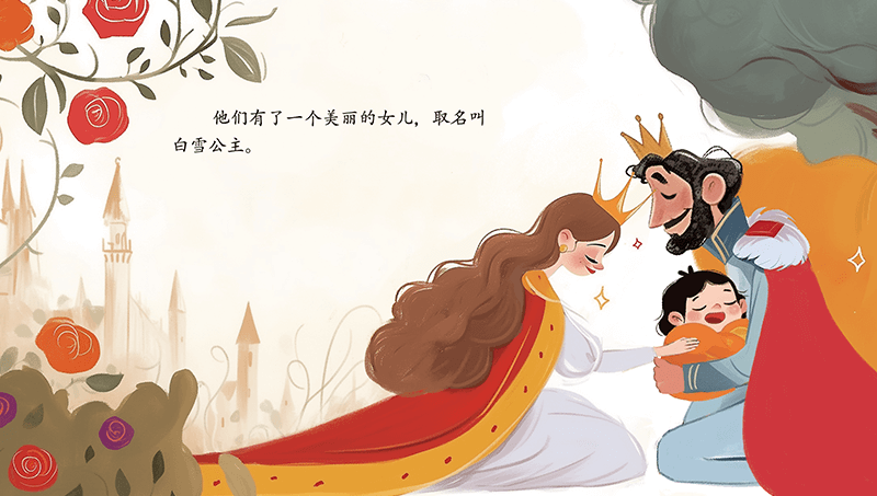 大萌貓AI繪本系列作品之白雪公主