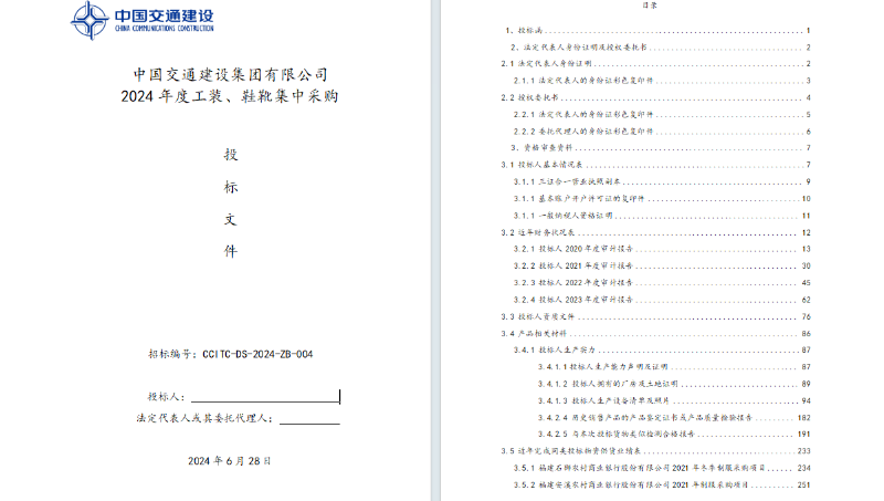 投标文件制作，商务标技术标