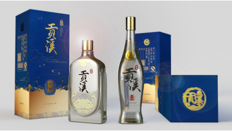 貢西酒包裝設(shè)計(jì)—包裝盒瓶貼標(biāo)簽3D瓶型手提袋包裝箱設(shè)計(jì)