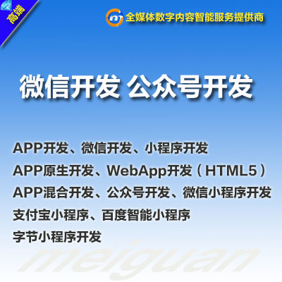 微信开发企业微信小程序开发移动APP开发微网站开