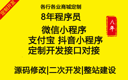 微信小程序 支付宝 抖音小程序定制开发接口对接