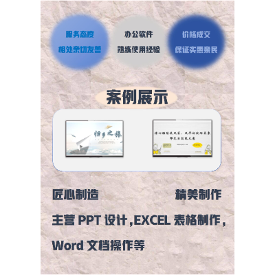 PPT设计、Word文档操作、Excel表格制作