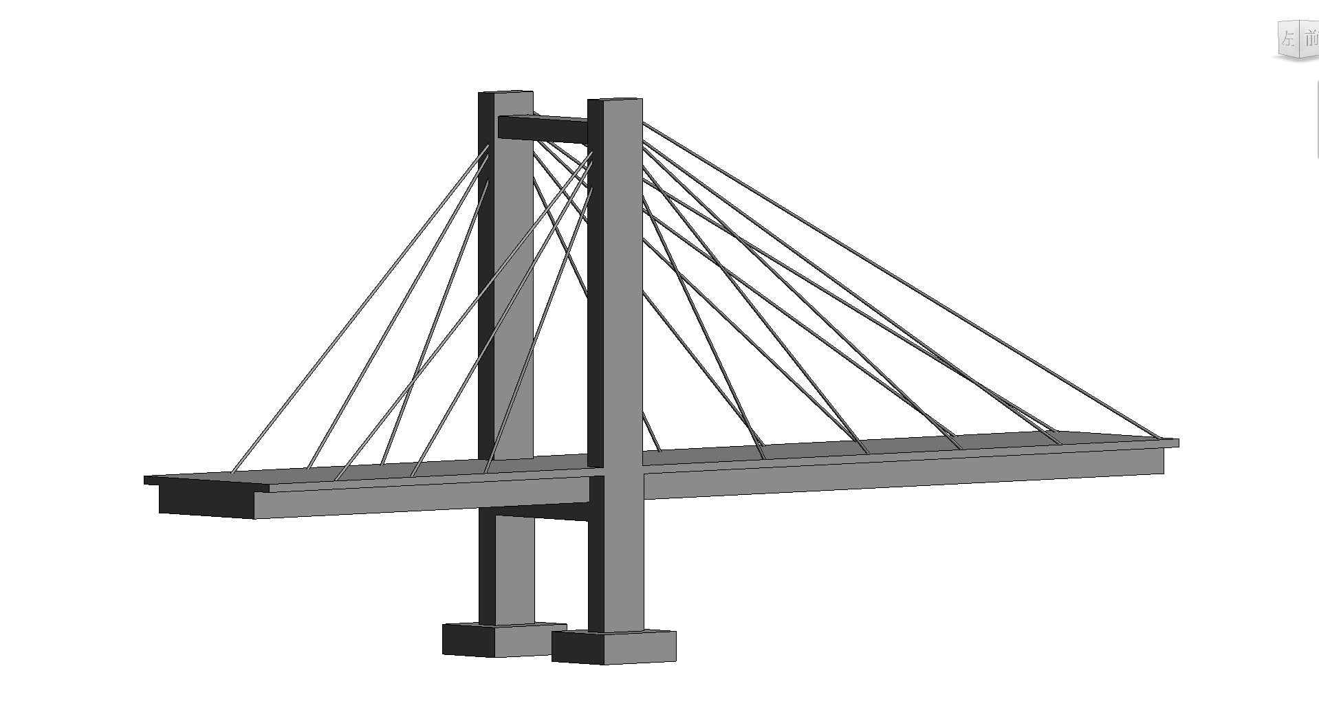 bim斜拉桥梁模型建筑