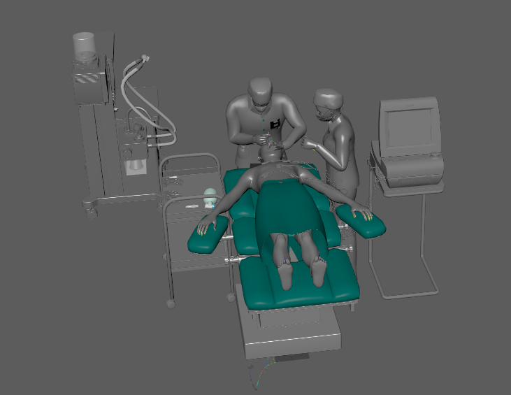 VR医疗气管插管教学动画制作