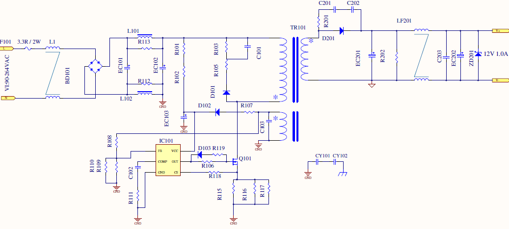 open frame 12V 1A PCBA设计