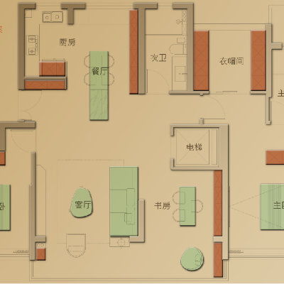 室內(nèi)設(shè)計(jì)平面方案彩屏