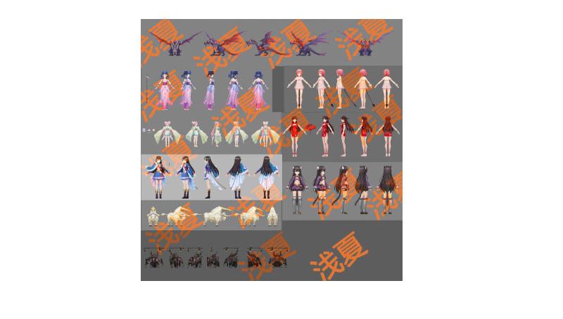 游戏手绘、次世代角色