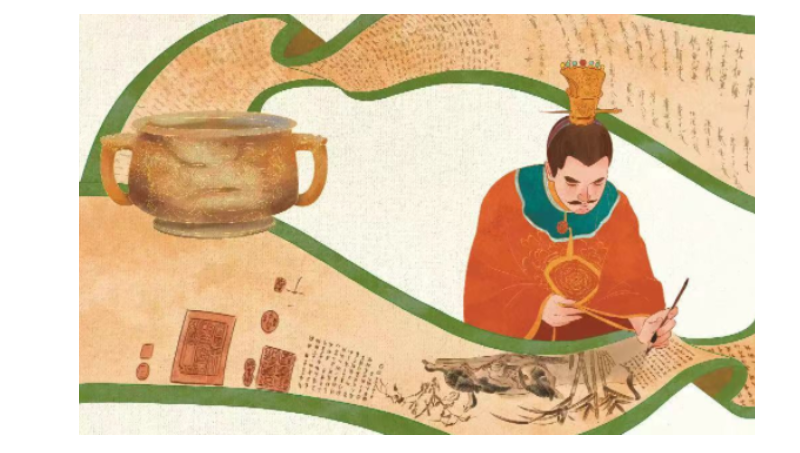 復(fù)古類人物物品繪本插圖