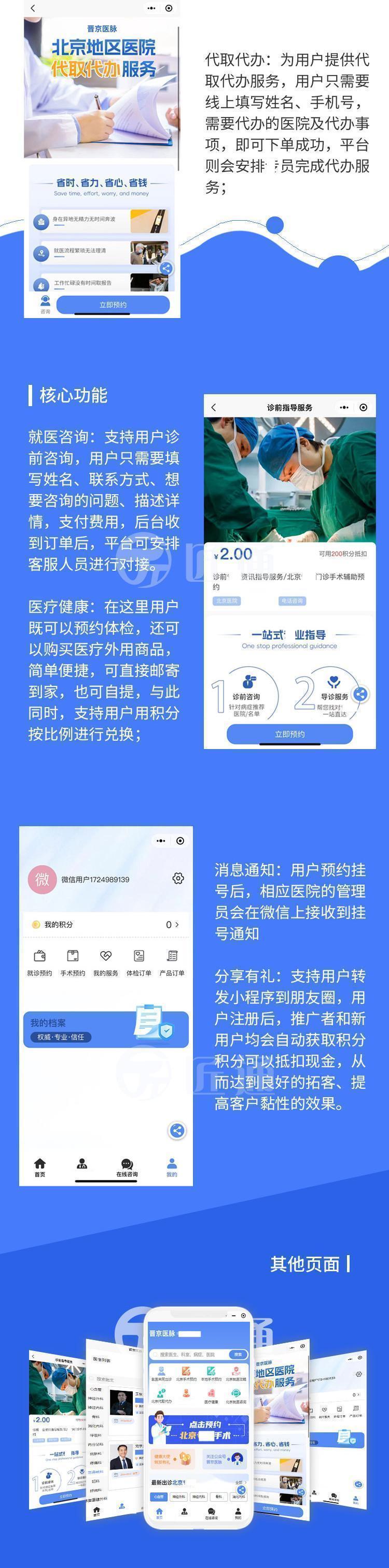 医疗挂号预约小程序-定制开发