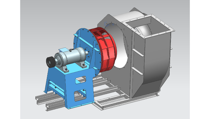 工业离心风机建模，装配，客户展示