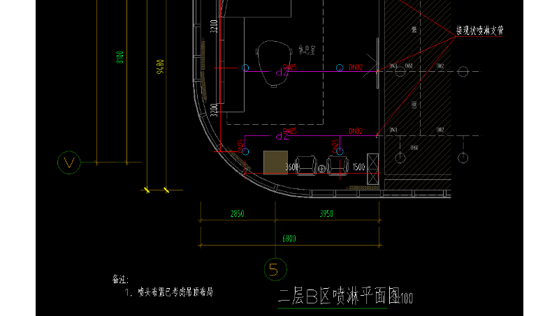 鼎成中心办公室消防喷淋和消防排烟设计